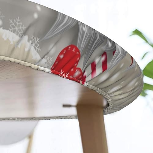 Miniatura 9 de Mantel redondo con diseño de estrella de mar ajustable elástico impermeable lavable para decoración de mesa para fiesta comedor picnic talla M