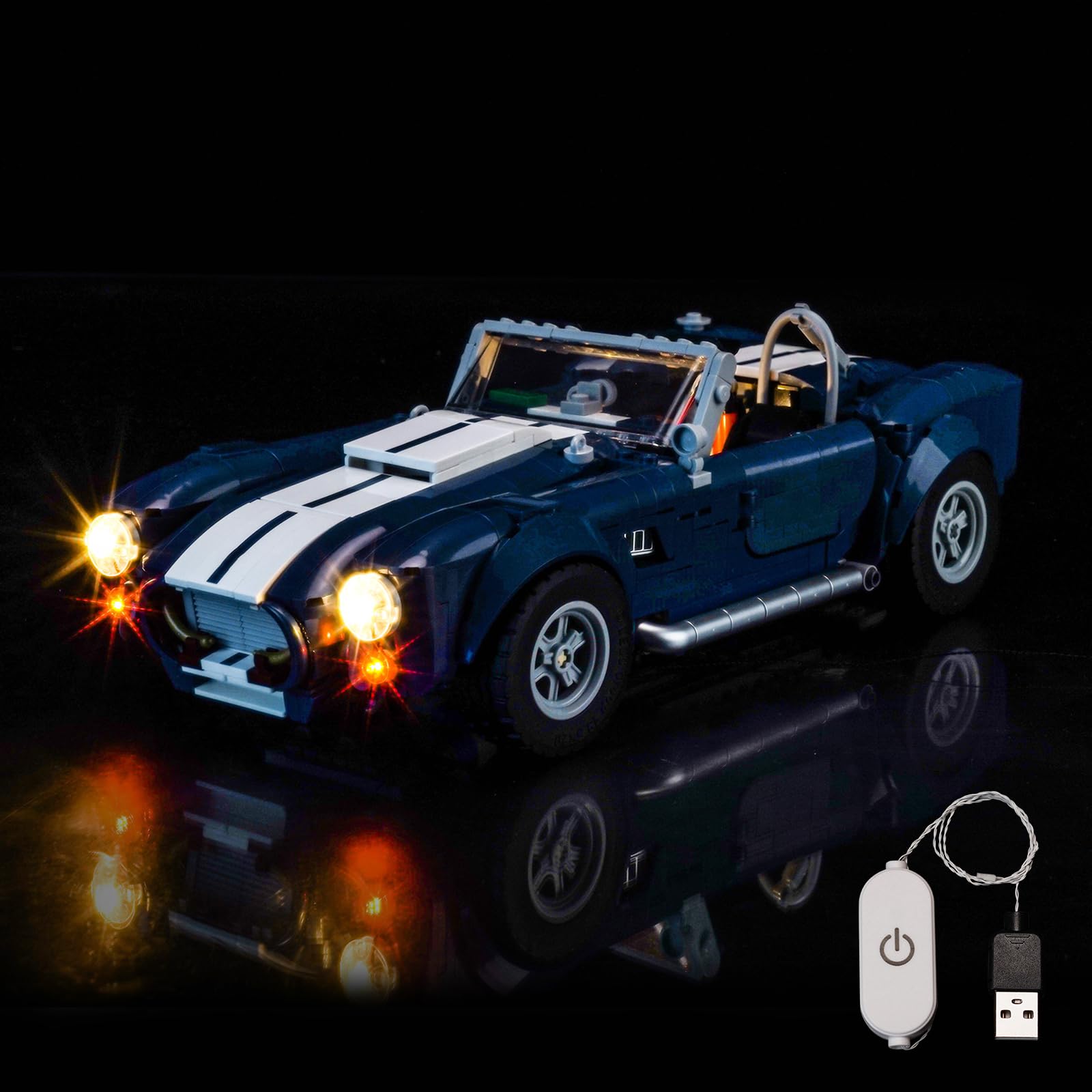 Light Kit Compatible with Lego 10357 Shelby Cobra 427 S/C (No Model)
