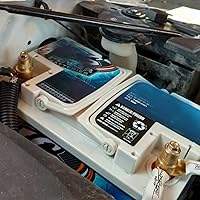 Vista 6 de Ampper Terminales de poste de carga de batería de poste lateral de latón macho de 3/8"-16 roscas, poste lateral estándar adaptador de poste