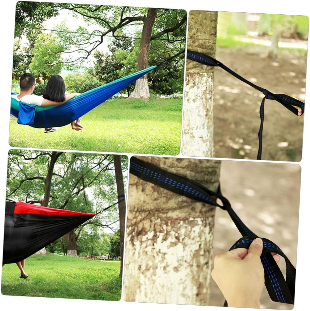 MaGiLL 5 Sets Hammock Strap Heavy Duty Hook Hammock Fixing Strap Chair Carabiner Rope Heavy Duty Hammock Outdoor Hanging Hooks Outdoor Camping Chairs Clothes Rack Polyester Buckle