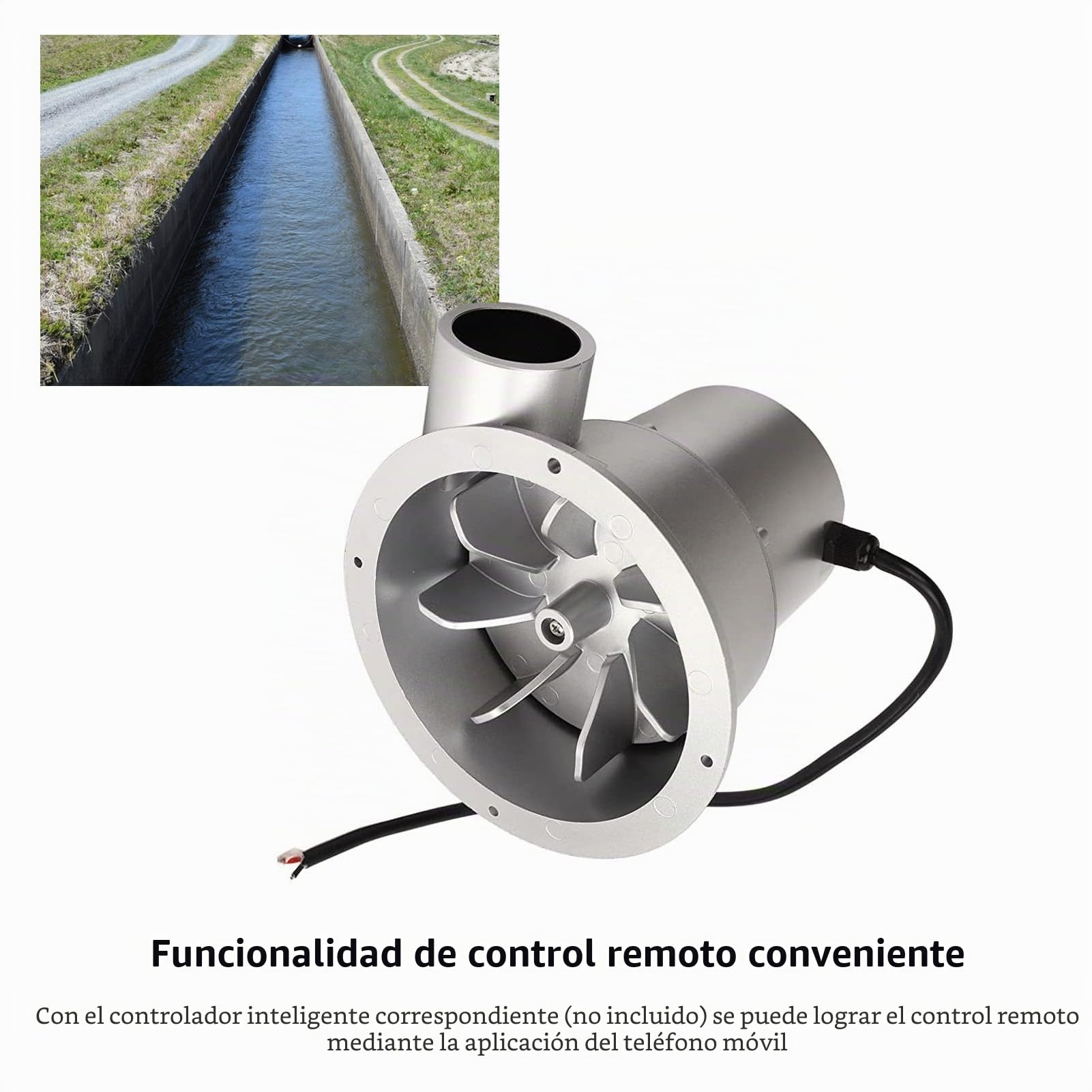 Buachois 100 W Generador Hidráulico de Turbina de Agua con Imán Permanente | 16.8 * 9.8 * 15.1 cm DC 18V Motor Sin Escobillas Magnético Cargador de Batería de 12V Micro Generadores para Exteriores