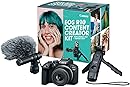 Canon EOS R10 Content Creator Kit, Mirrorless Vlogging Camera with RF-S18-45mm F4.5-6.3 is STM Lens, Tripod and Stereo Microphone, 24.2 Megapixel CMOS (APS-C) Sensor, 4K Video, Black