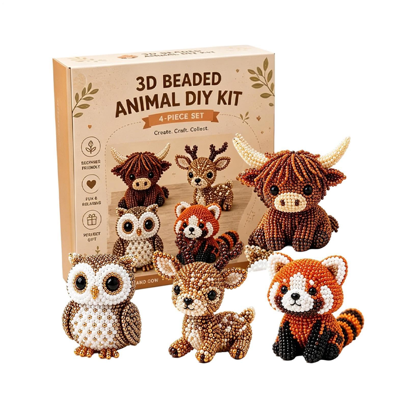 Kit de abalorios de animales 3D para iniciarse en manualidades creativas 8