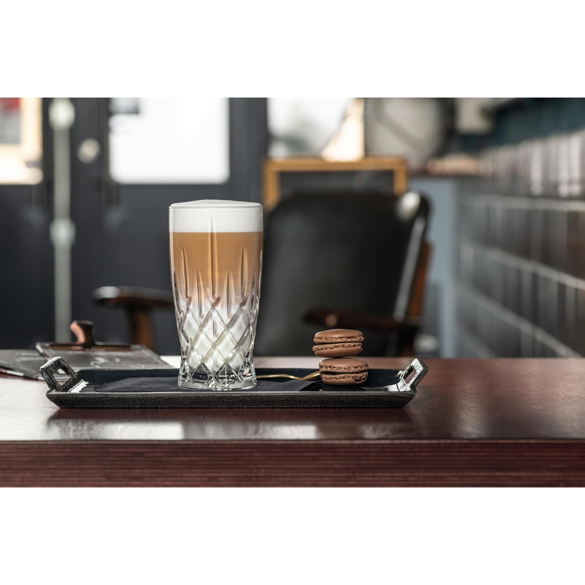 Spiegelau & Nachtmann 2-częściowy zestaw szklanek do latte macchiato, szkło kryształowe, 350 ml, Noblesse Barista, 104893