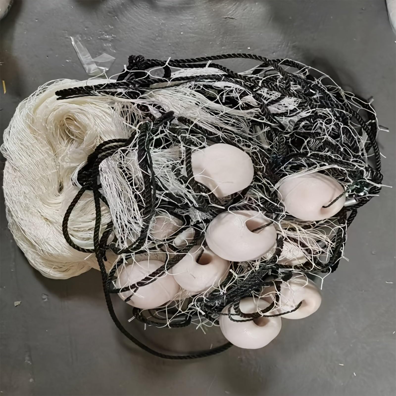 Fischernetz Länge 10 Meter, Höhe 2/3/4/5 Meter Angelnetz mit Sinker und Schwimmer Zugnetz für Flüsse, Seen und Flache Meere