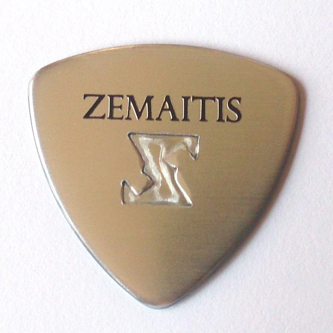 Zemaitis ZP04 TR Guitar Picks, Set of 20, Heavy Triangle, Silver