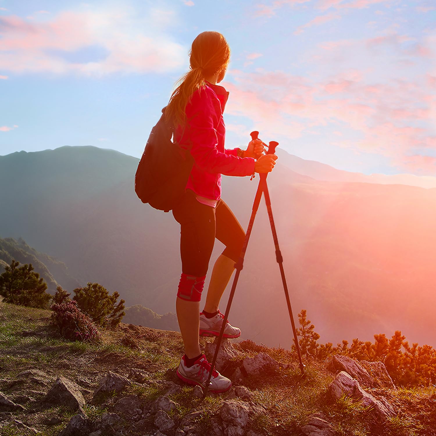 Fizan Trek Pro - Bastoni da trekking ultraleggeri da 195,6 g, per escursionismo, regolabili, telescopici