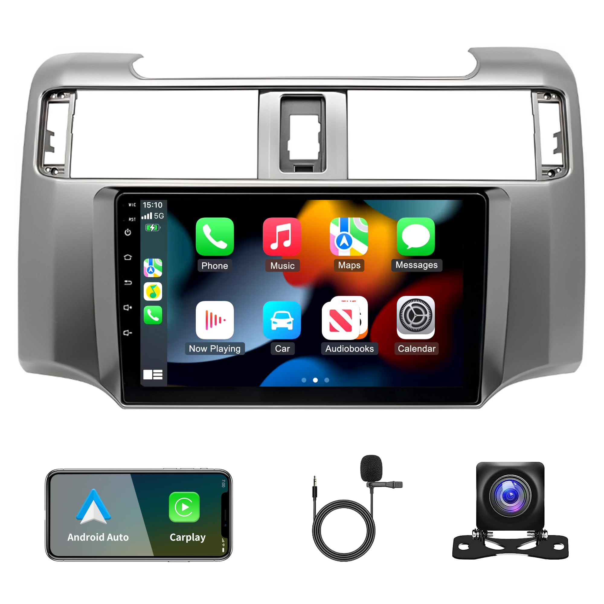 Car Stereo Radio Upgrade for Toyota 4Runner 2009-2019, 9" HD Touchscreen Android 13 Car Radio Stereo with Wireless CarPlay Android Auto, Support GPS