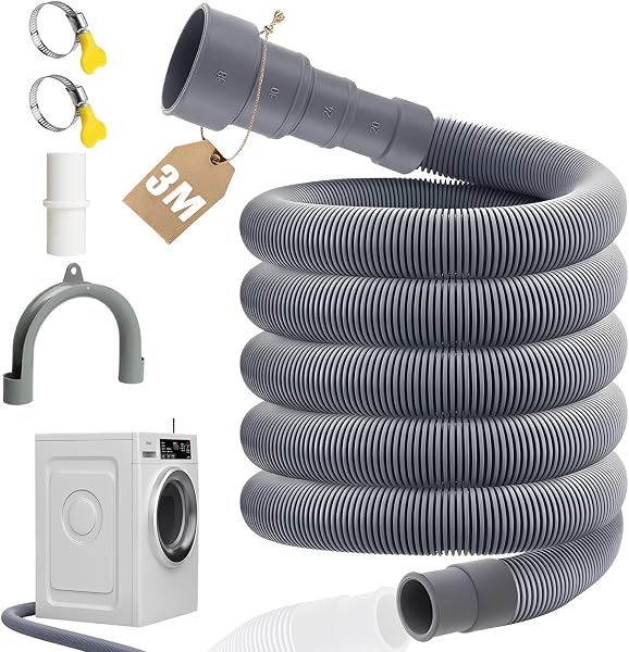 Ablaufschlauch Waschmaschine 3M Universal Waschmaschinenschlauch Abwasserschlauch Verlängerung Set 4 Schnittstellengrößen für Waschmaschinen Spülmaschine Wohnmobil - 1