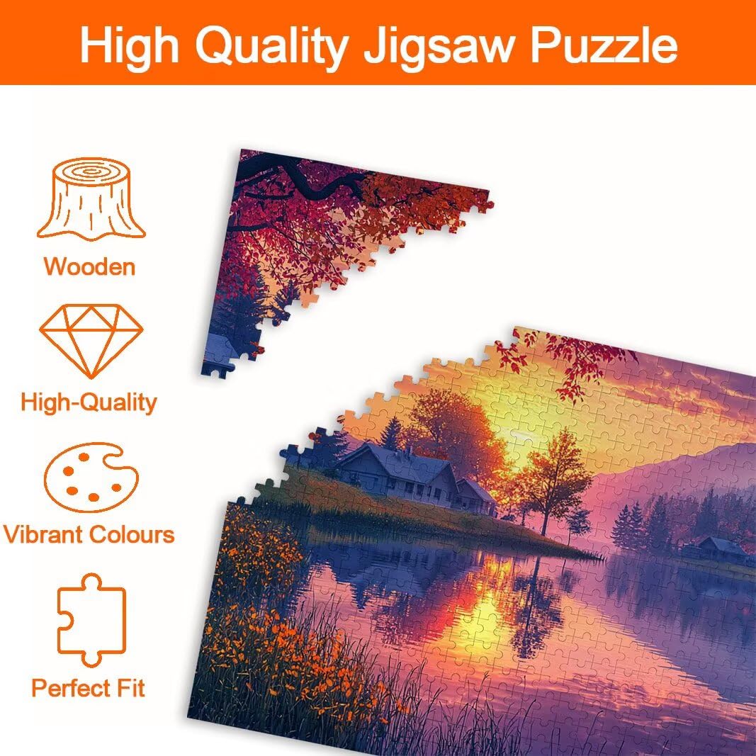 Puzzle 2000 Pezzi, Puzzle Lago, Misura: 100x71cm, Regalo Donna/Uomo -8725