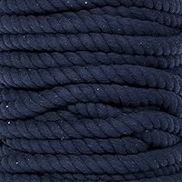 Vista 29 de Cuerda de algodón trenzado súper suave de 3 hebras (negro, 1 pulgada x 10 pies)