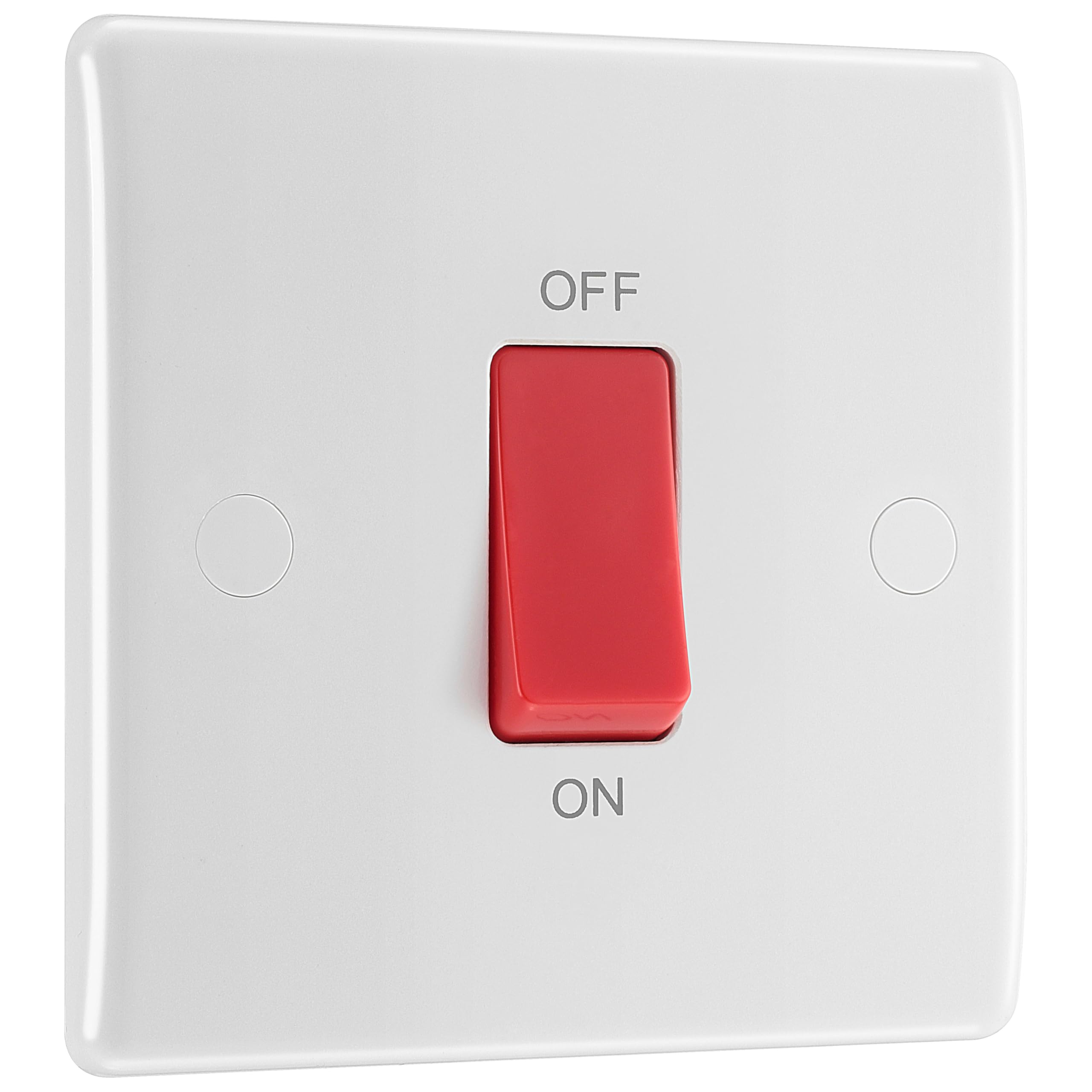 BG Nexus 875 - Slimline White 1 Gang 45 Amp 45A Cooker / Shower Switch