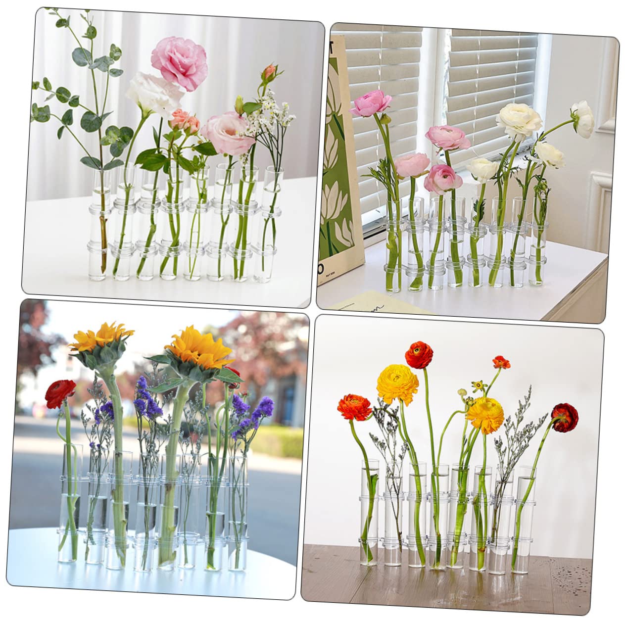Vase en Verre Transparent, Lot de 1 Set de Set, Station de Propagation