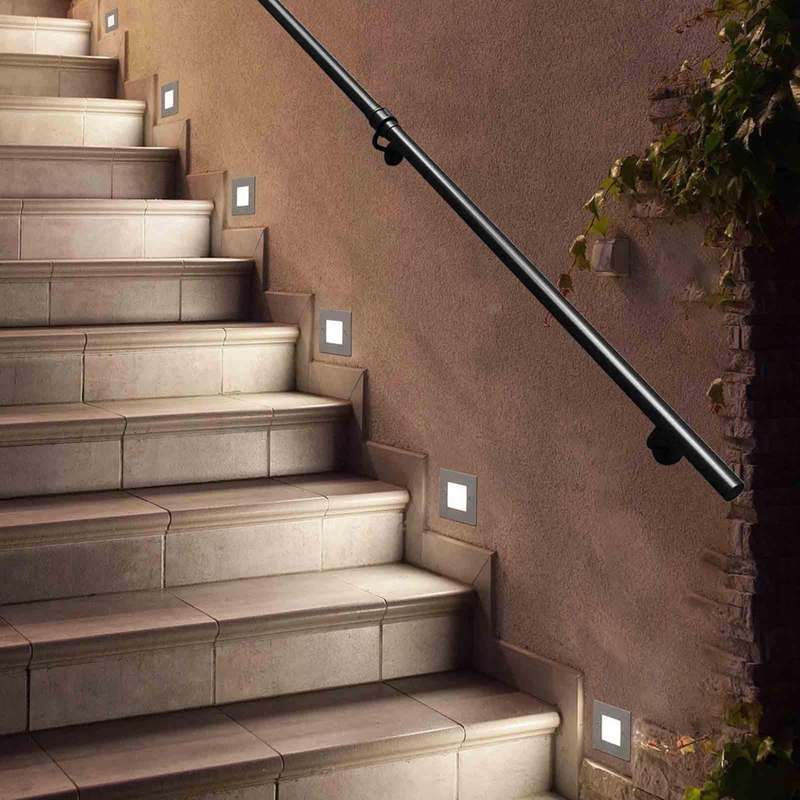 GHFXSCV Modern Black Outdoor Grab Handles - Wall-Mounted Staircase il Support Kit for Sturdy Safety | Available in 60cm to 5m Lengths (8.2ft/250cm)