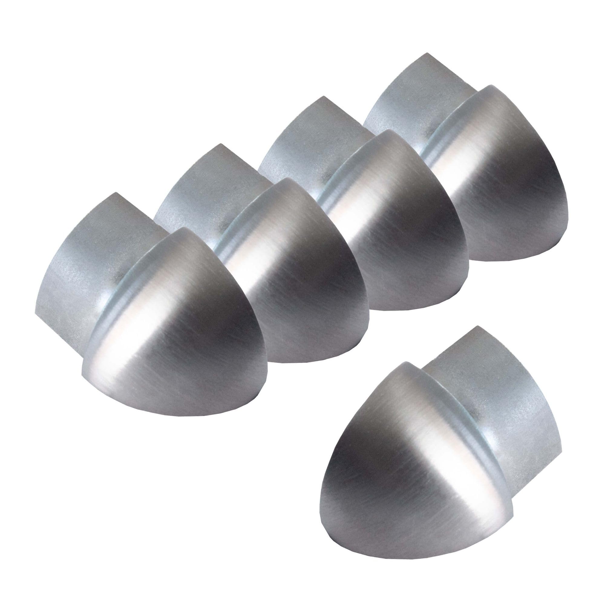 5X Dalsys Outer Corner for Tile Trim 12.5mm Quarter Circle Profile Brushed Stainless Steel