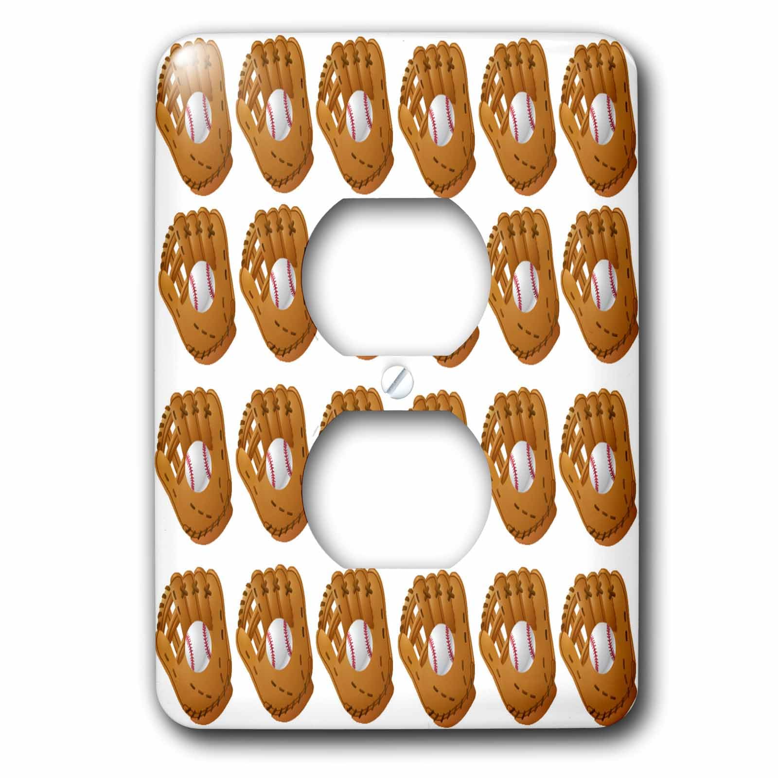 3dRose LLC lsp_14261_6 gant de baseball motif 2 prises de courant