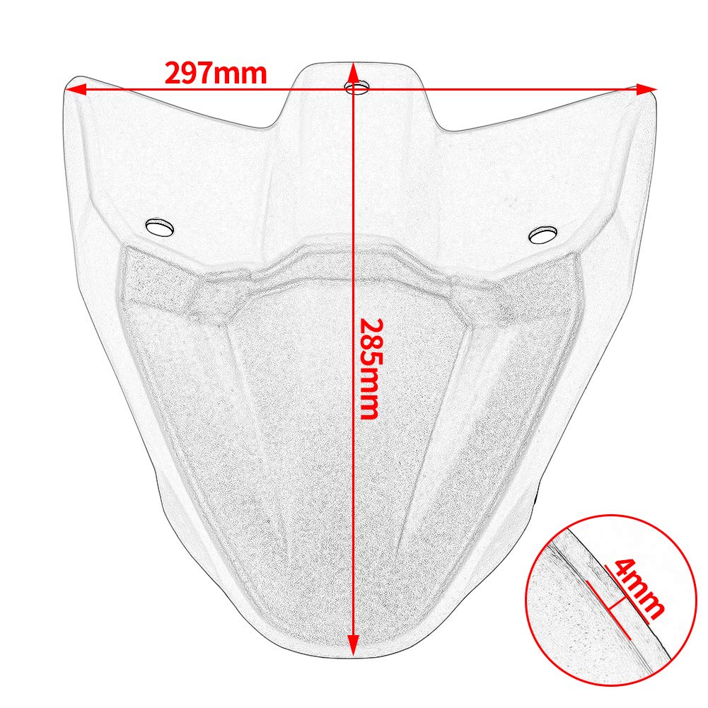 Sport Touring Moto Phare Avant Roue Garde-Boue Bec Extension Nez Cône Garde Extender Couverture Capot Support de Compatibilité : pour Tracer 700 Tracer700 GT 2016 2017 2018 2019 (Noir)