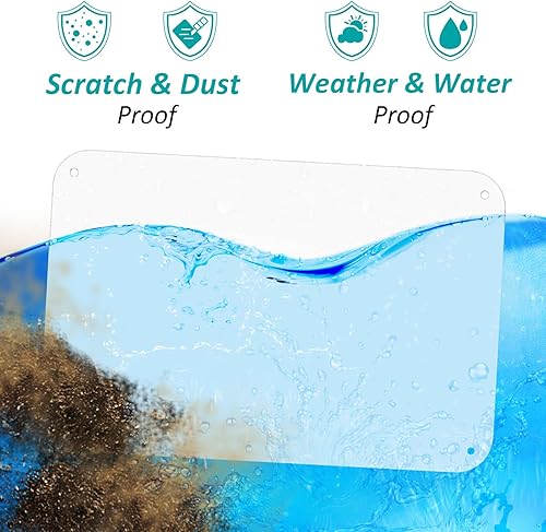 Miniatura 4 de Paquete de 2 letreros de metal blanco en blanco, 10 x 7 pulgadas, letrero de aluminio en blanco para interiores y exteriores