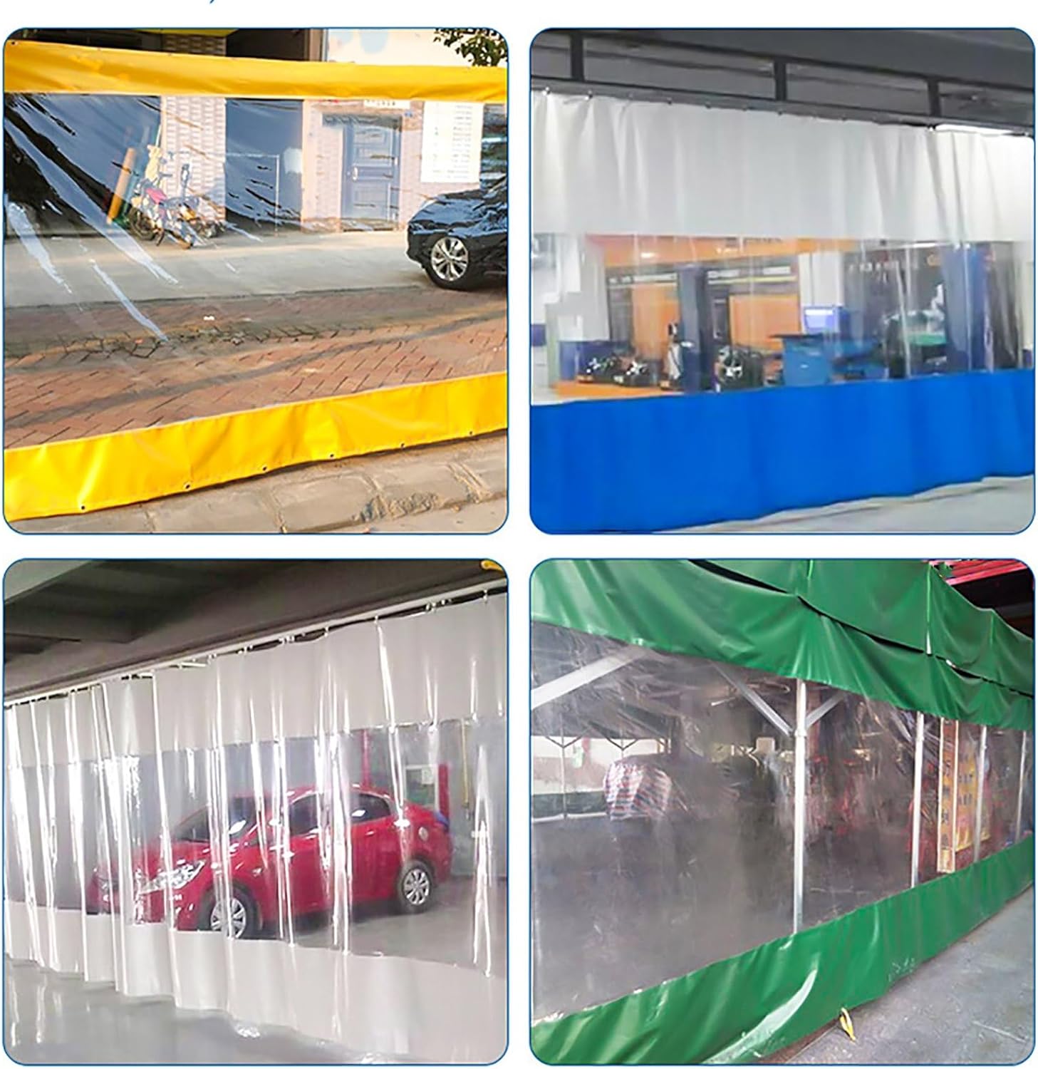 Clear Tarp with Reinforced Edge and Grommets, Rainproof, Waterproof Tarp, Heavy Duty Water Resistant PVC Vinyl Tarp for Patio Garden(1.2 * 2.8m(3.9 * 9.2ft))