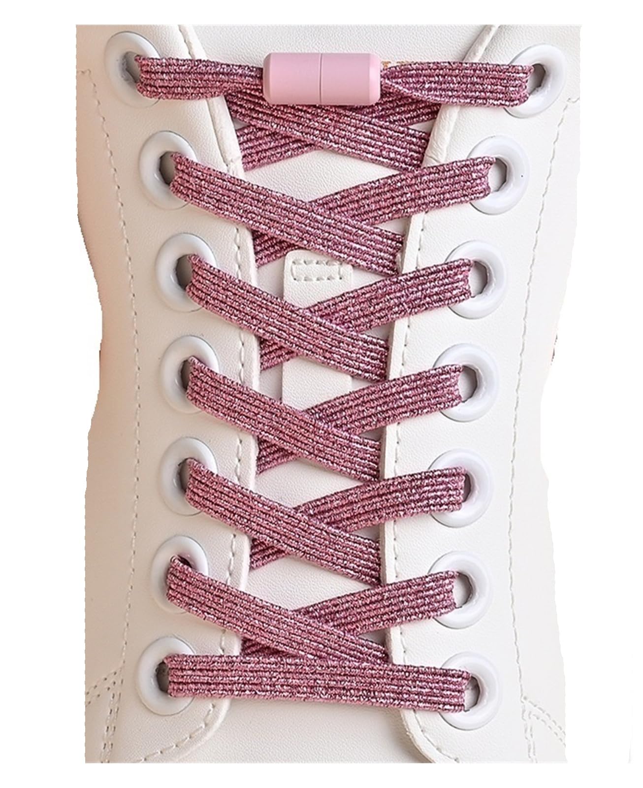 HEAGER Schuhe, Flexible Schuhe, Schnürsenkel ohne Binden, Bunte Schnalle, Schnürsenkel, Perlen, hell, bunt, ohne Binden, elastische Schnürsenkel, Sneaker, Kinder, Erwachsene(Roze)