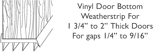 Miniatura 4 de Randall Manufacturing Co., Inc  Parte inferior de puerta de vinilo  Burlete de vinilo  4 pies de largo  Marrón  para puertas de 1 34 a 2 pulgadas de