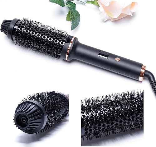 Miniatura 2 de AIKO Cepillo térmico para aspecto de soplado, cepillo redondo iónico de turmalina de cerámica de 1.25 pulgadas para rizos suaves, naturales y