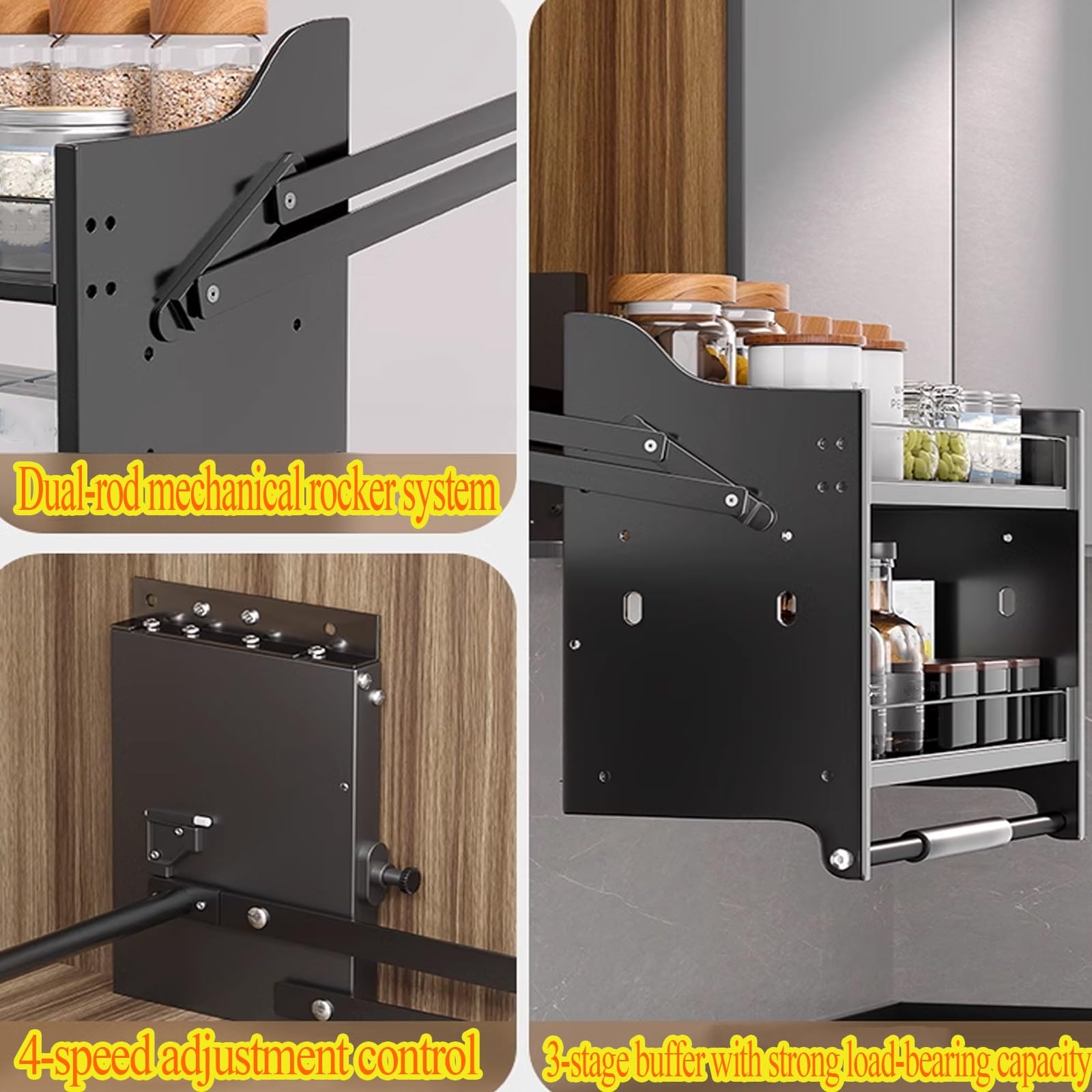 Amazon｜昇降式吊戸棚 ダウンキャビネット 吊り戸棚 収納 キッチン
