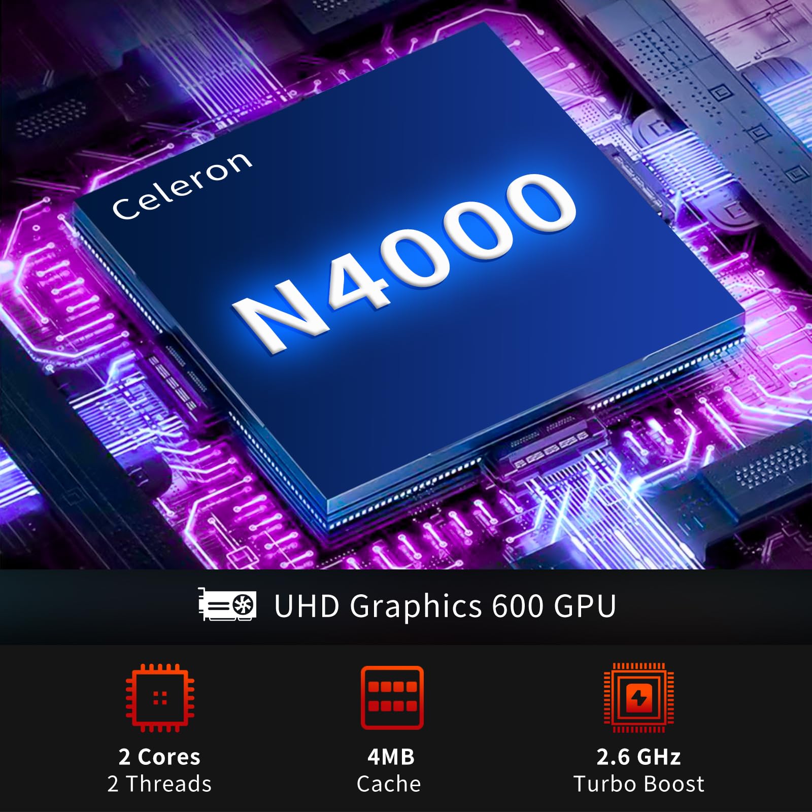 15.6 pollici Notebook, Win11 PC Portatile Celeron N4000 CPU, Laptop 8GB LPDDR4 RAM 256GB SSD, Schermo IPS FHD 1920*1080, USB3.0+BT4.2+Mini HDMI, TF Card Slot Supporta Espansione Fino a 1 TB