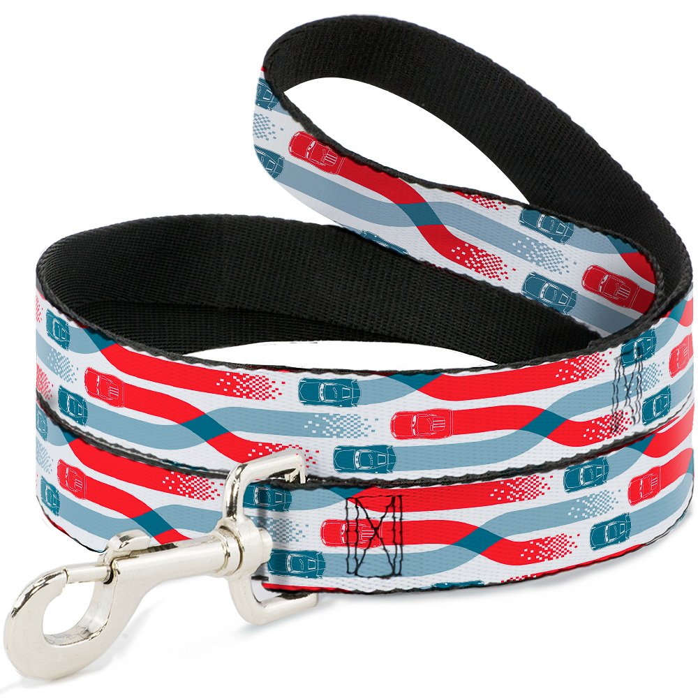 Laisse pour animal domestique blanche et bleue Buckle Down Dl-6ft-wdy360-w solide de 6 pieds