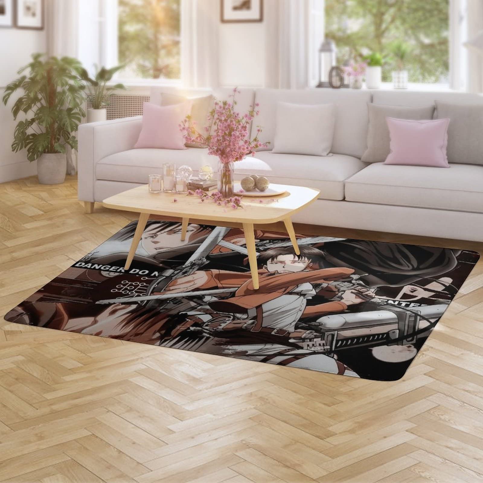 Amazon | 進撃の巨人 リヴァイ 兵長 カーペット おしゃれ ラグマット