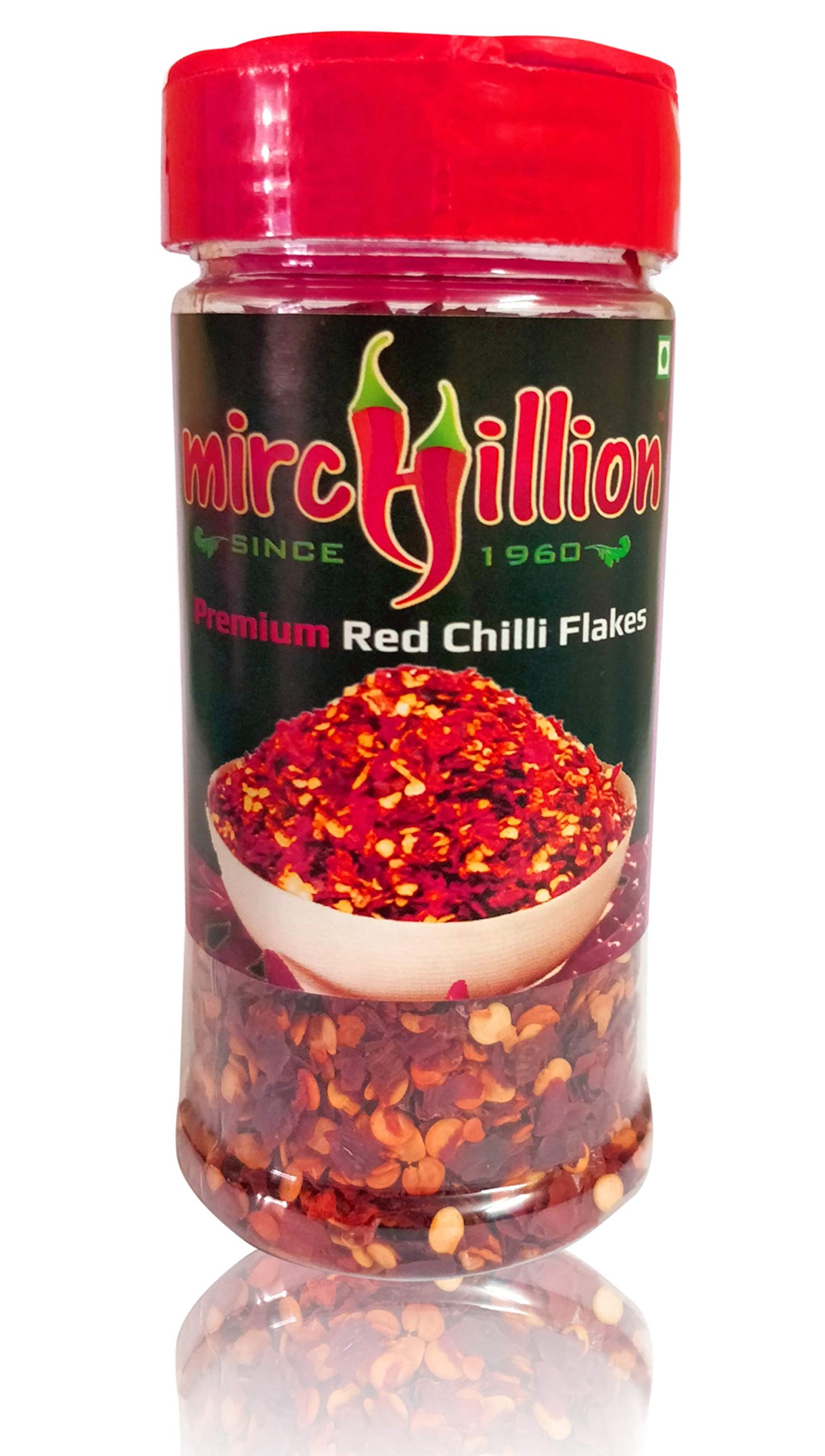 Mirchillion Premium Chilli Flakes Seasoning Bottle for Pizza & Pasta,40 Grams