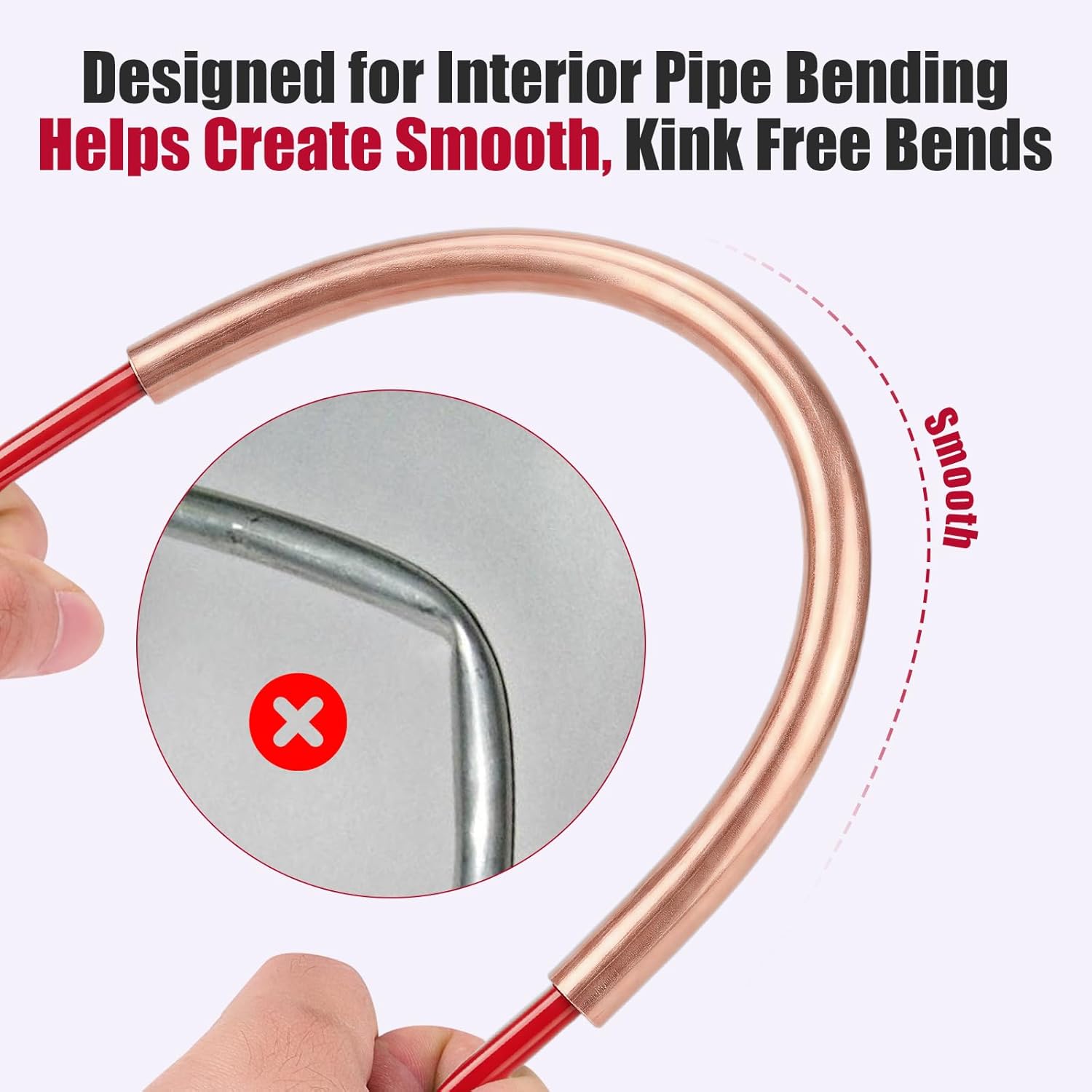 Copper Tube Bending Strip 13 ft (4 m), 4 Pcs Air Conditioning Copper Tubing Extension for 1/4" 1/2" 3/8" 5/8", AC Pipe Bender Kit for HVAC and Refrigeration Installation