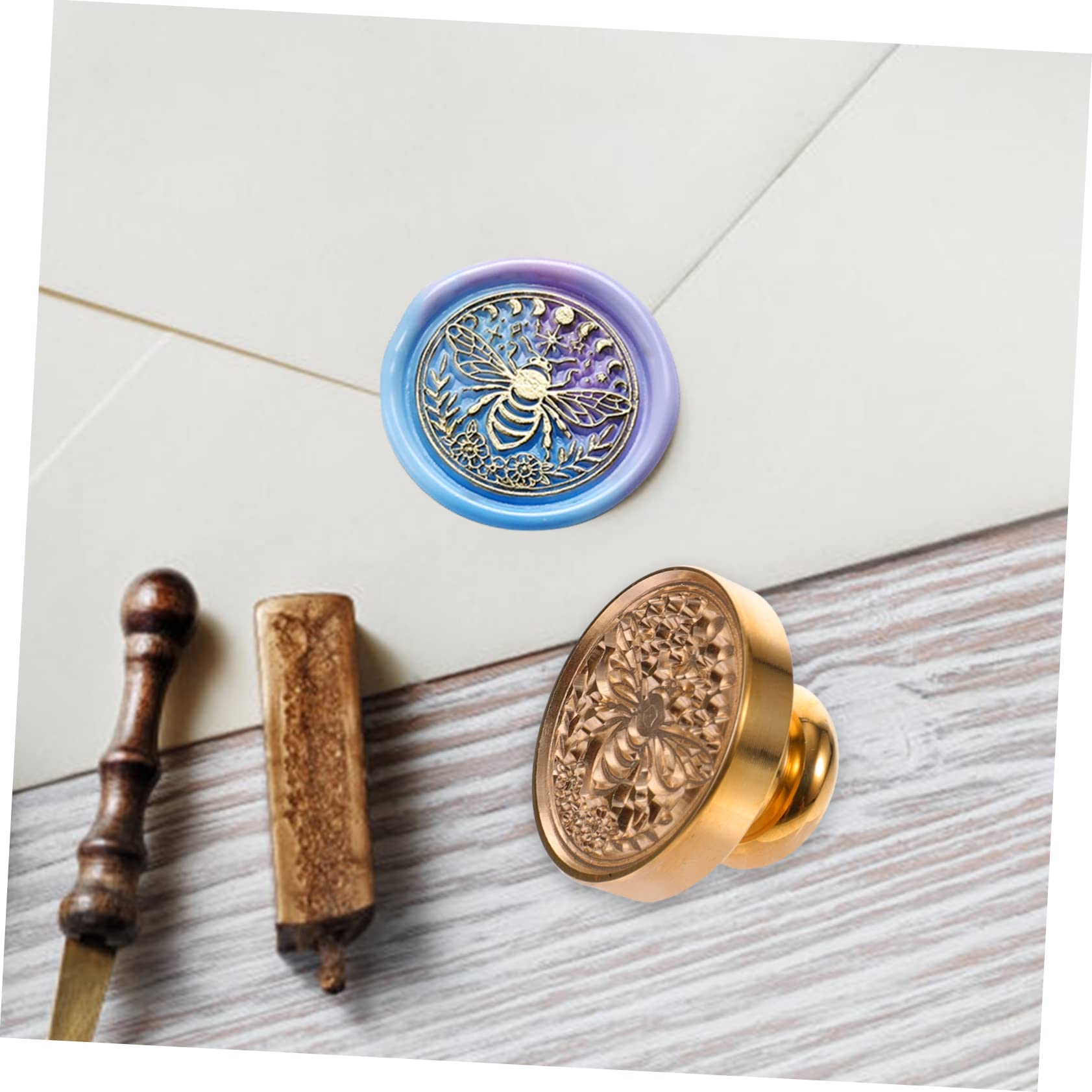 5pezzi Timbro Ceralacca Con Motivo Ape Kit Di Timbratura Fai Te Per Inviti Matrimonio e Decorazioni Artigianali Stampo Elegante e Resistente Per Progetti Creativi e Regali Handmade