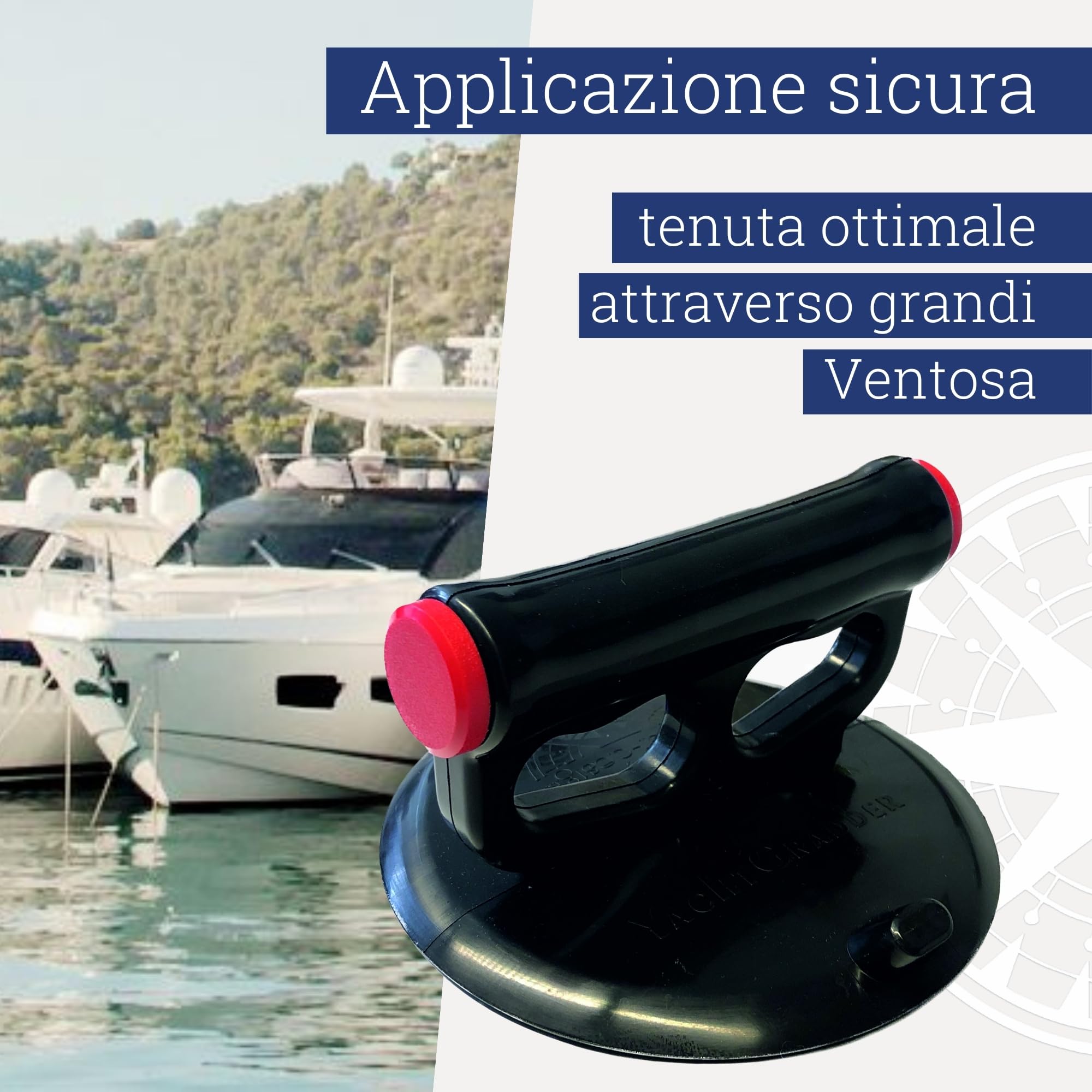 YachtGrabber - Ventosa innovativa e Galleggiante Che può Essere azionata con Una Sola Mano per Tutti i lavori Intorno alla Barca
