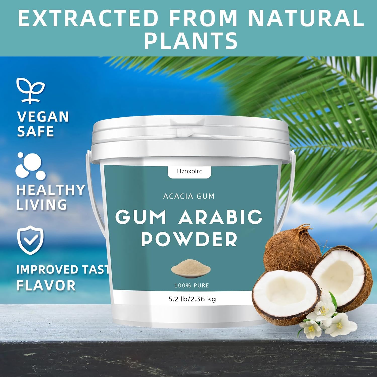 5.2 lb Gum Arabic Powder, 100% Pure, Premium Gum Arabic Powder, DIY Watercolor Paints, Gum Arabic Suitable for Making Ice Cream, Cake, Yogurt, Craft Cocktails and More