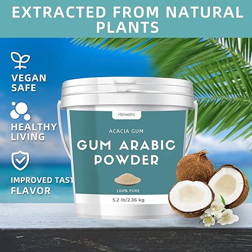 Miniatura 9 de Polvo árabe de goma de mascar de 18 onzas, 100% puro, grado alimenticio, polvo de goma árabe premium, pinturas de acuarela de bricolaje, goma árabe