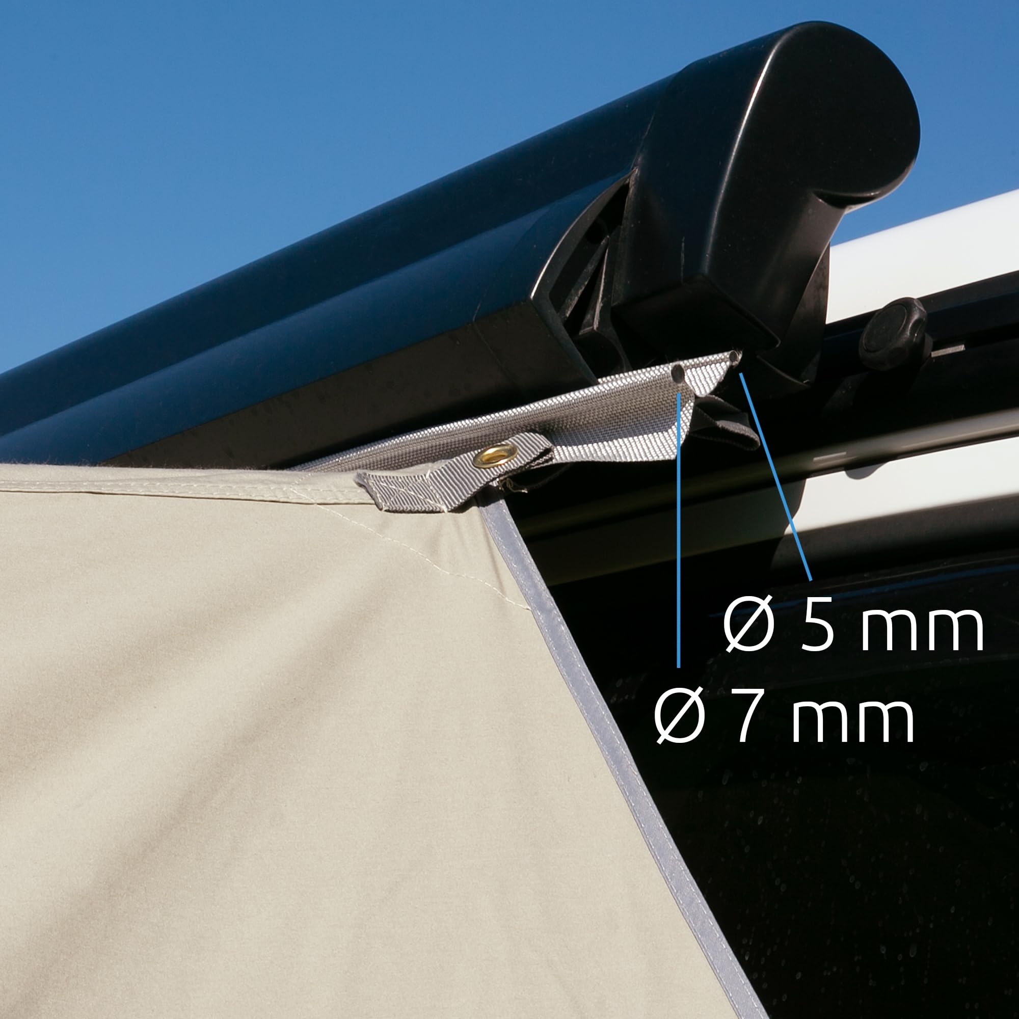 your GEAR Tropea TC Bus Auvent UV 50+ Toile d'ombrage en coton avec parois latérales Auvent pour camping-car Bulli Van
