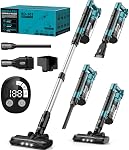 350 W Cordless Vacuum Cleaner for Dewalt Battery, 20 V Battery Vacuum Cleaner, 35 kPa, Lightweight Brushless Vacuum Cleaner with 3 Modes Suction Power, 6-in-1 Vacuum Cleaner with HEPA Vacuum Cleaner
