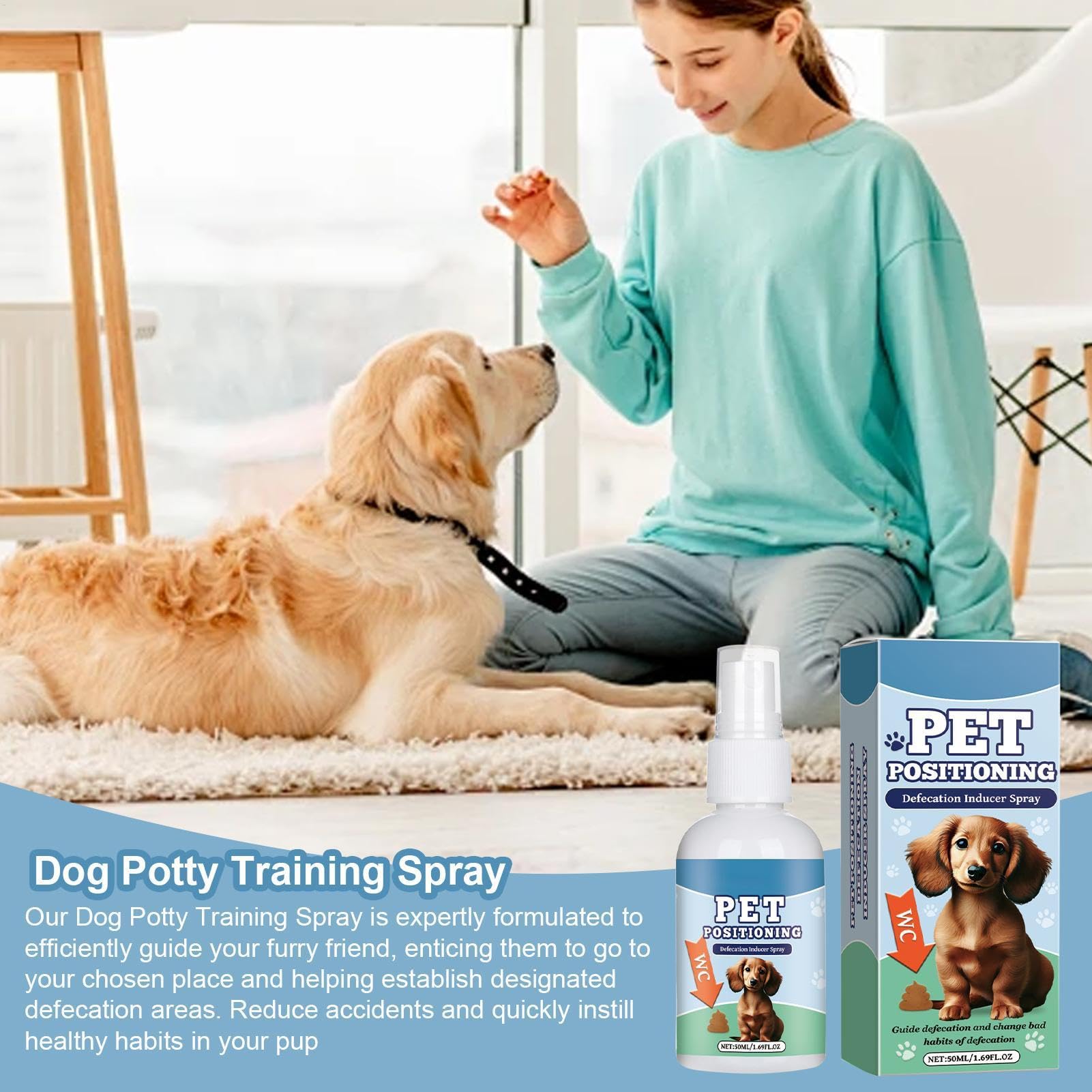 Spray per addestramento vasino per Cani, Profumo Attraente per addestramento Cuccioli, Spray per addestramento del Cane, Spray per l'addestramento del Cane, correttore per l'addestramento,
