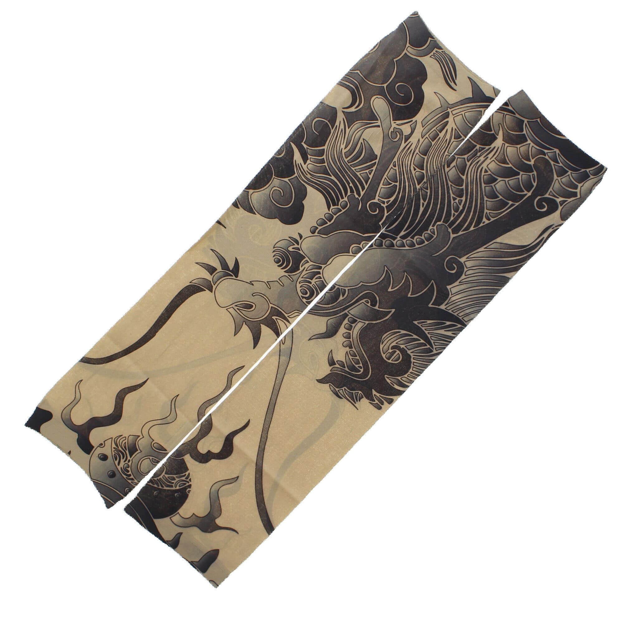 Zac's Alter Ego Slip on Temporary Tattoo Sleeve - Dragon Print - Only Single Piece