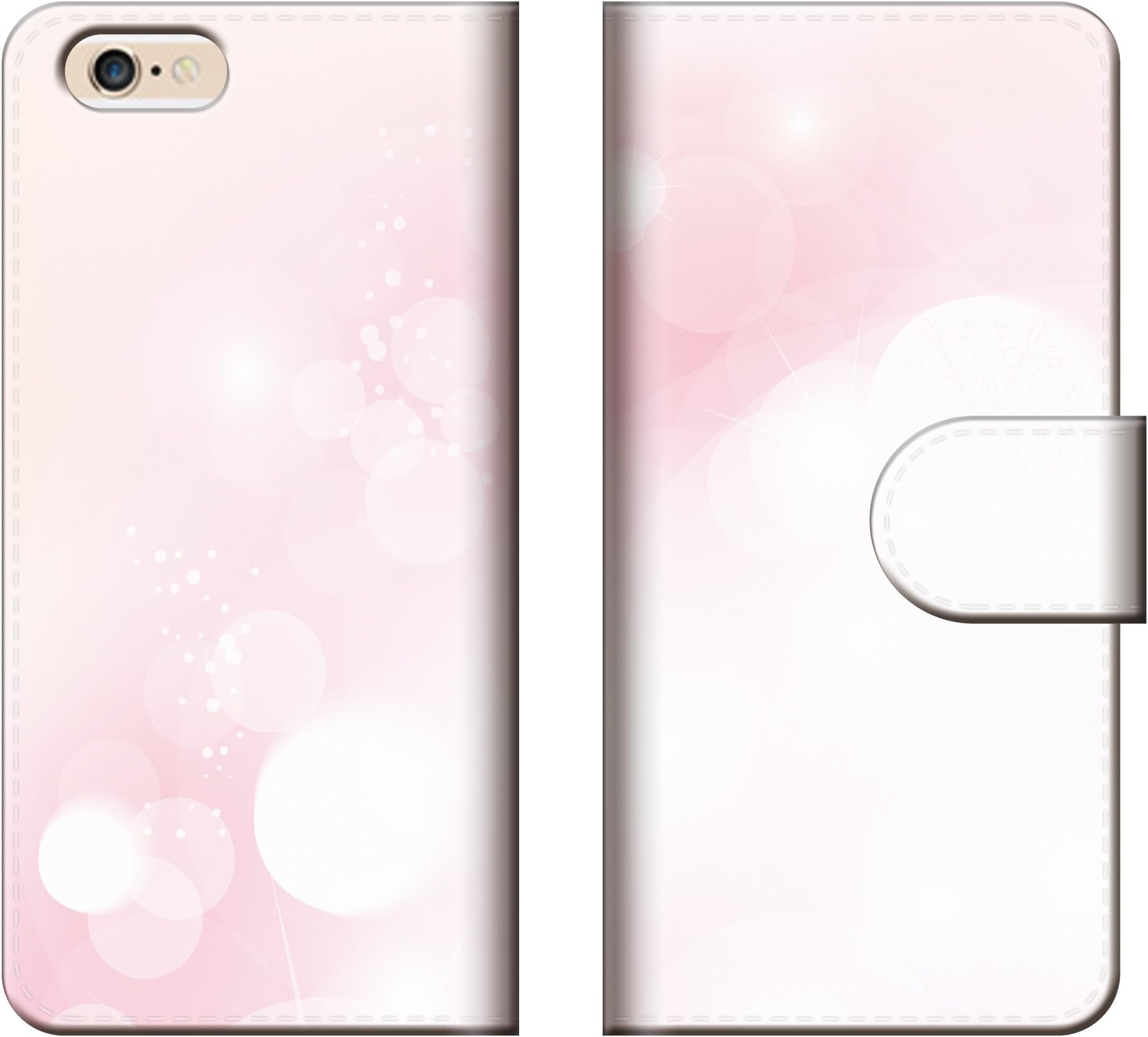 スマートフォンケース スマホケース 【 iPhone7plus / iPhone7s plus アイフォン 7/7s plus 専用 】 水玉 玉 オーロラ 神秘 白 ピンク オフホワイト キラキラ 綺麗 模様 柄 手帳型 ケース ブック型 二つ折り レザー 手帳カバー 手帳タイプ ダイアリー 機種 対応 人気 お洒落