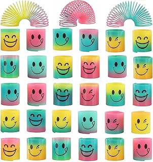 36 قطعة من العاب الينابيع الصغيرة بالوان قوس قزح سلينكي لحشو شنط الحفلات للاطفال ربيعية لهدايا حفلات البيناتا للاولاد والبنات جوائز الفصول الدراسية اكسندريان متعدد