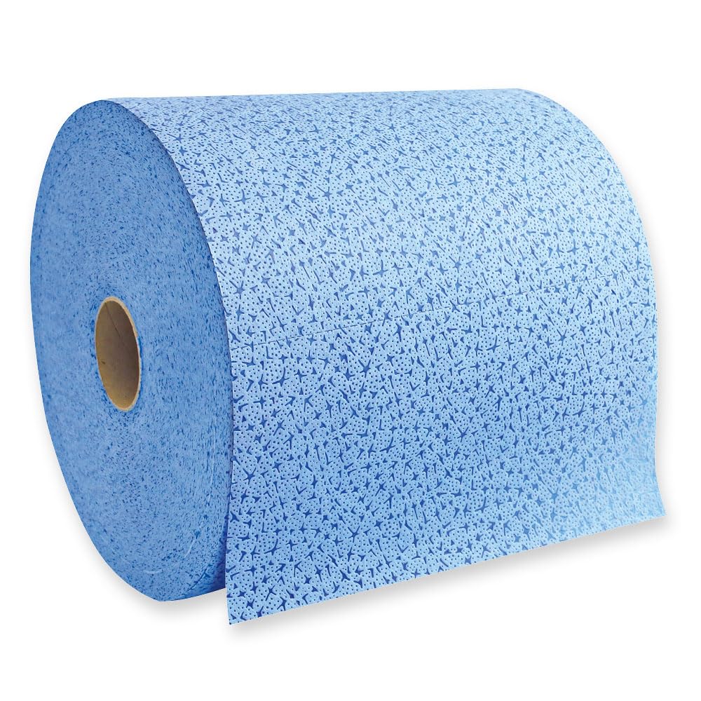 1x500 Abrisse, Reinigungstücher, FRANZ MENSCH, Ø7cm Kern, blau, PP, Premium | Rolle, 36 x 32 cm, 180 m, Wischtücher, Putztücher, cleaning wipes, Werkstatt, Industrie, Gastronomie, Küche