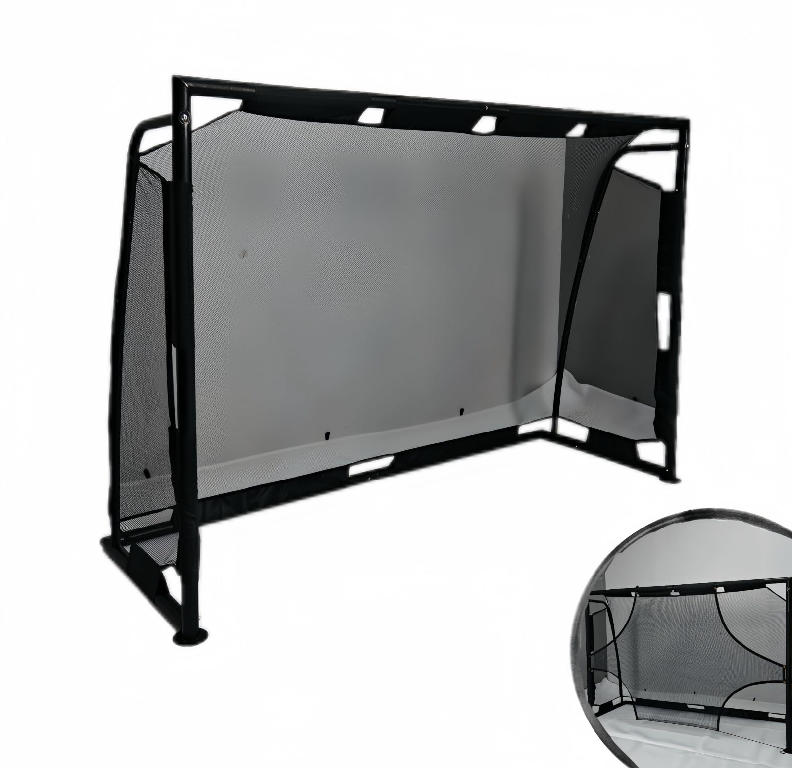 Kapler 6x4 FT Football Goal for Kids, Sturdy Metal Soccer Goal with Target Sheet, Anti-Rust Iron Pipe & Enlarged Base, Weatherproof Football Net for Garden Backyard Outdoor Training