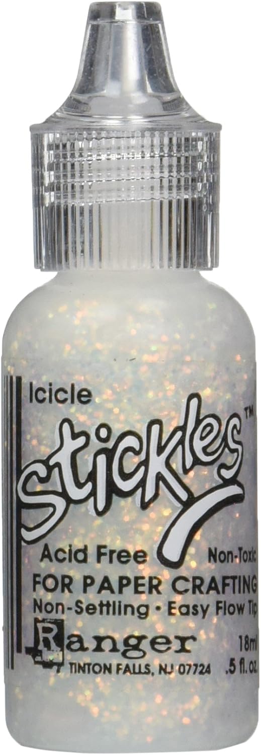 Stickles Glitter Glues Ranger Industries Stickles, Icicle, Silver