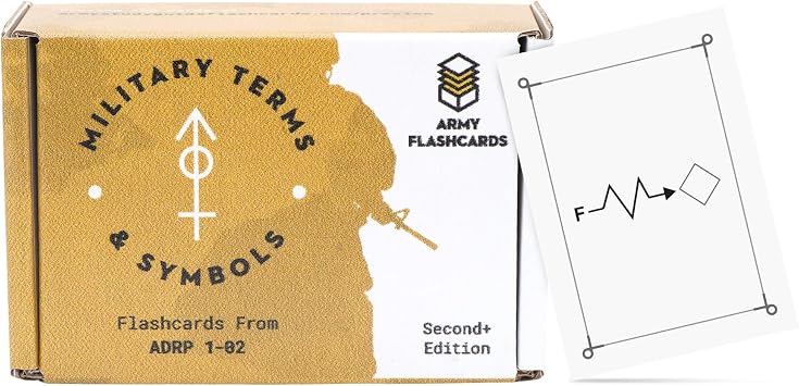 Army Flashcards - Pack of 100 Military Terms, Symbols, Operational Terms & Graphics | Concepts from ADRP 1-02 | Best for Army ROTC, Military Academy & Basic Officer Course Programs | Made in USA