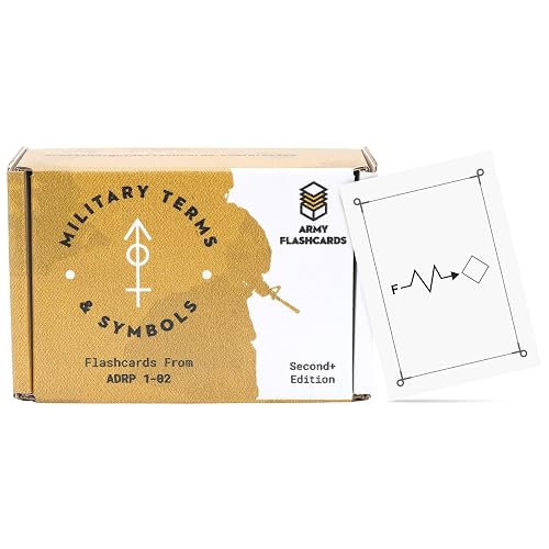 Army Flashcards - Pack of 100 Military Terms, Symbols, Operational