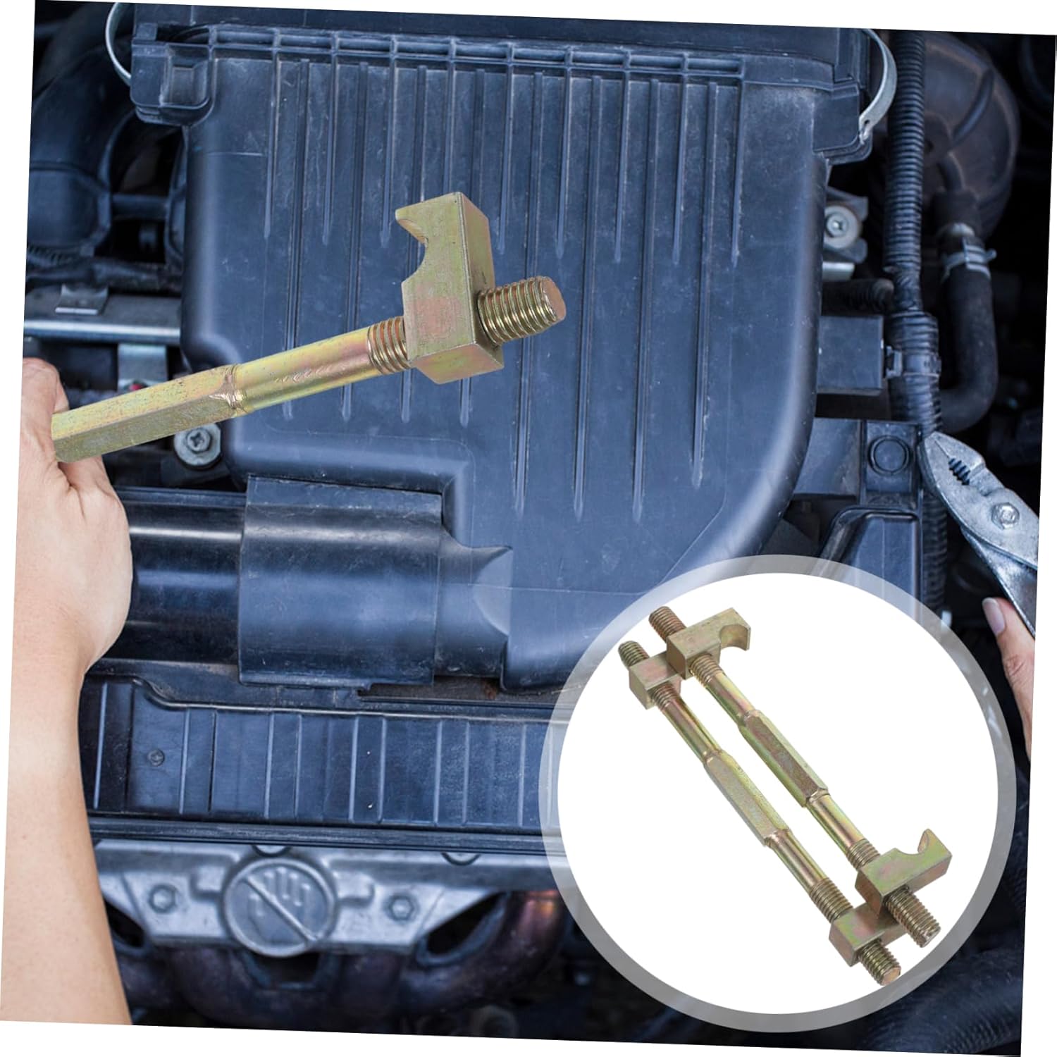 Ipetboom 2pcs Coil Spring Compressor Suspension Spring Compressor Tool - Removal Automotive Shock Tool for Mechanic DIY Repair Golden