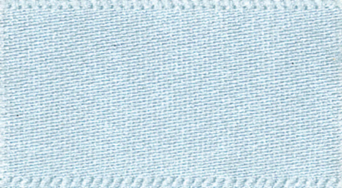 Berisfords Coloured Double Satin Ribbon - Ideal for Hair, Crafts and Gifts - Sky - 7mm Wide x 100 Metre