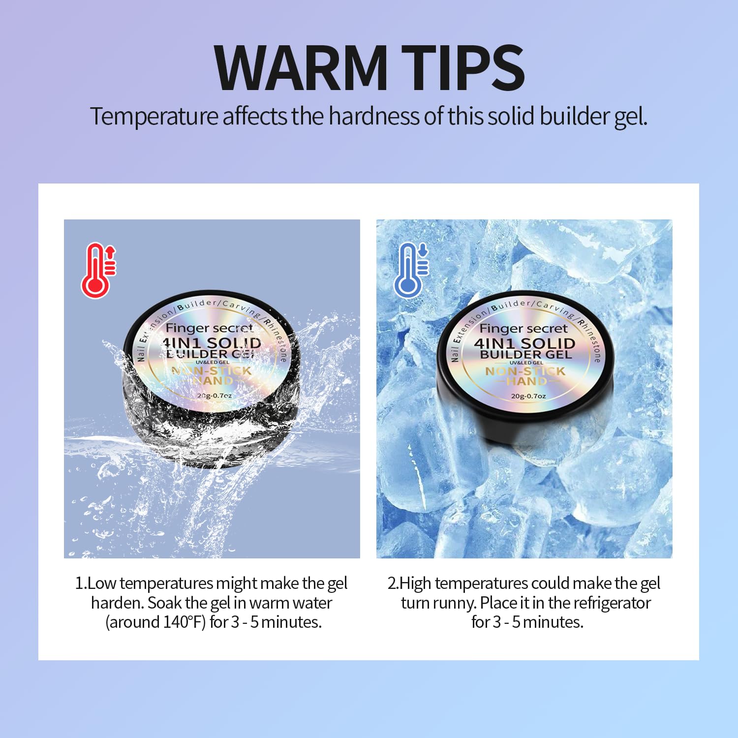 3D Gel Nail Art Kit-Solid Builder Gel for Nails 3D Sculpting Carving Building Modeling Hard Extension for Beginner DIY Salon at Home Cured Needed